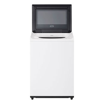 Front open view of top loading washing machine