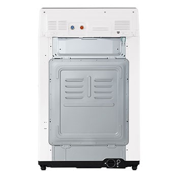 back view of top loading washing machine