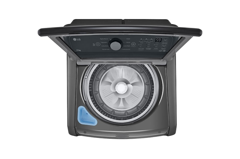 LG Lavadora Carga Superior 23kg con Direct Drive Inverter, Agitador, TurboDrum, Smart Diagnosis, Color Middle Black, WT23MT6HKA