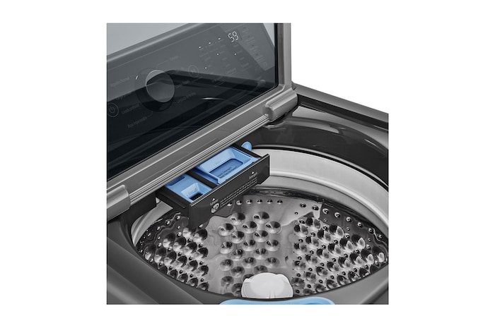 LG Lavadora Carga Superior 23kg con Direct Drive Inverter, Agitador, TurboDrum, Smart Diagnosis, Color Middle Black, WT23MT6HKA