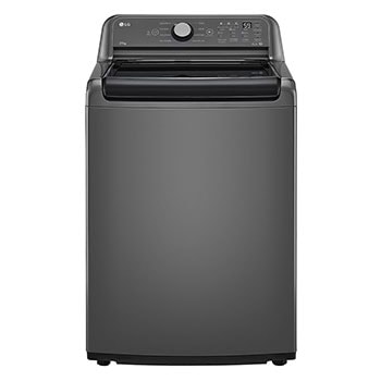 Front view of Lavadora Carga Superior 23kg con Direct Drive Inverter, Agitador, TurboDrum, Smart Diagnosis, Color Middle Black WT23MT6HKA