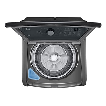 LG Lavadora Carga Superior 23kg con Direct Drive Inverter, Agitador, TurboDrum, Smart Diagnosis, Color Middle Black, WT23MT6HKA