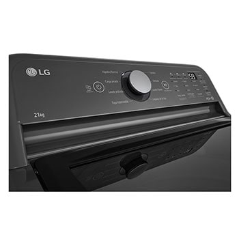 LG Lavadora Carga Superior 23kg con Direct Drive Inverter, Agitador, TurboDrum, Smart Diagnosis, Color Middle Black, WT23MT6HKA