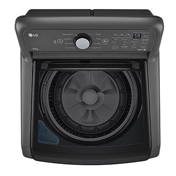 LG Lavadora Carga Superior 23kg con Direct Drive Inverter, Agitador, TurboDrum, Smart Diagnosis, Color Middle Black, WT23MT6HKA