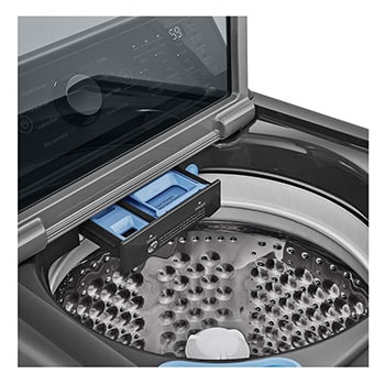 LG Lavadora Carga Superior 23kg con Direct Drive Inverter, Agitador, TurboDrum, Smart Diagnosis, Color Middle Black, WT23MT6HKA