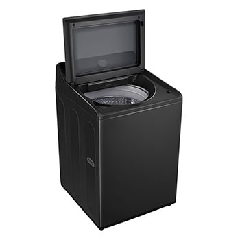 left side view of top loading washing machine