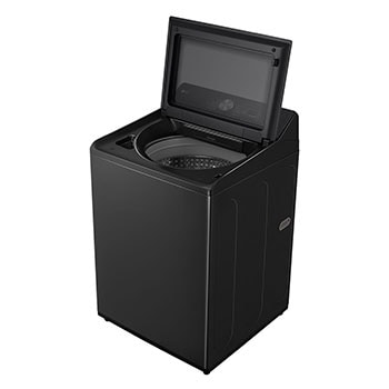 Right side view of top loading washing machine