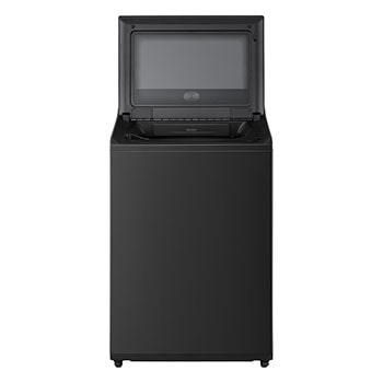 Front open view of top loading washing machine