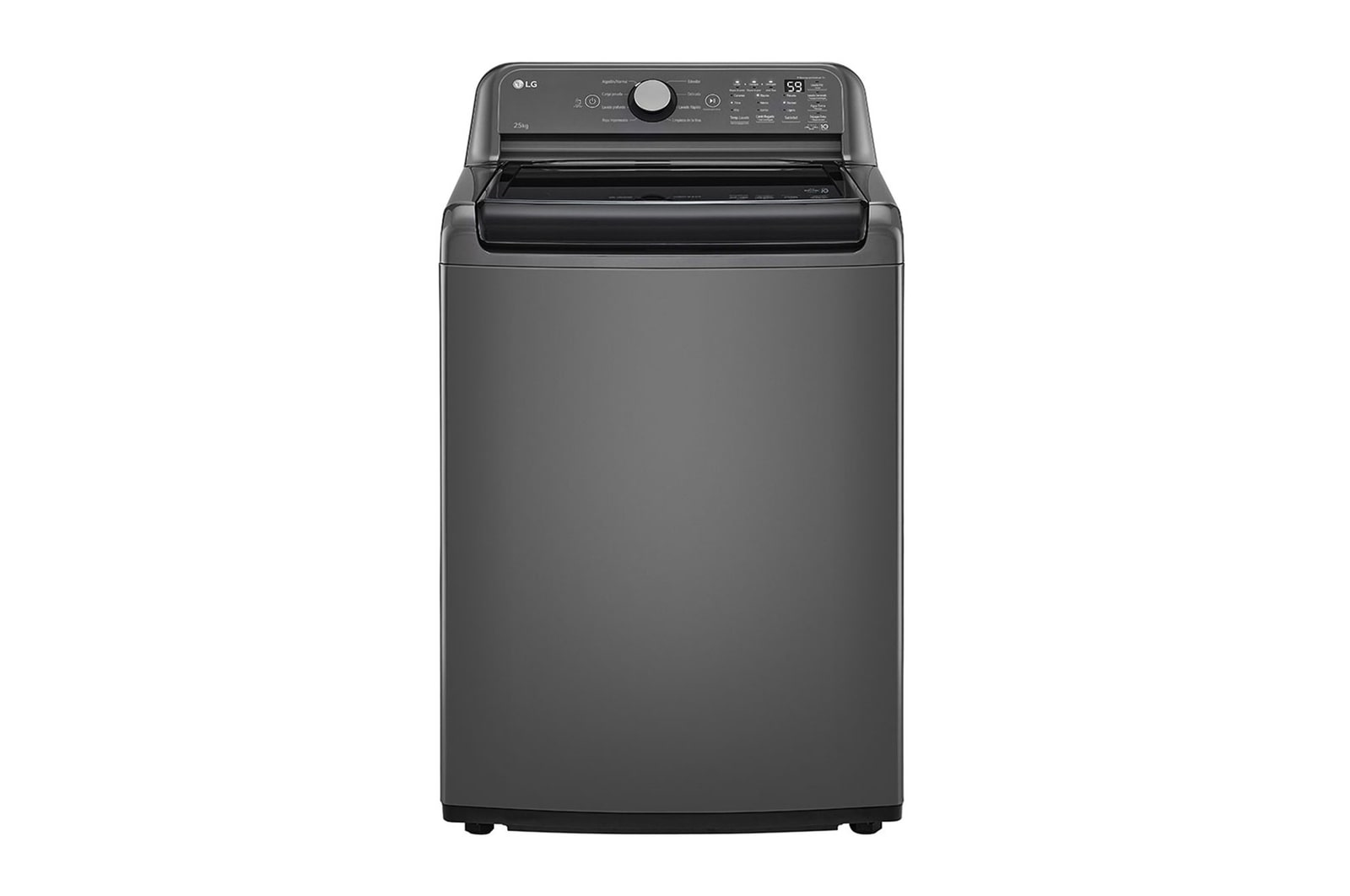 Vista Frontal LG Lavadora Carga Superior 25 kg, 
