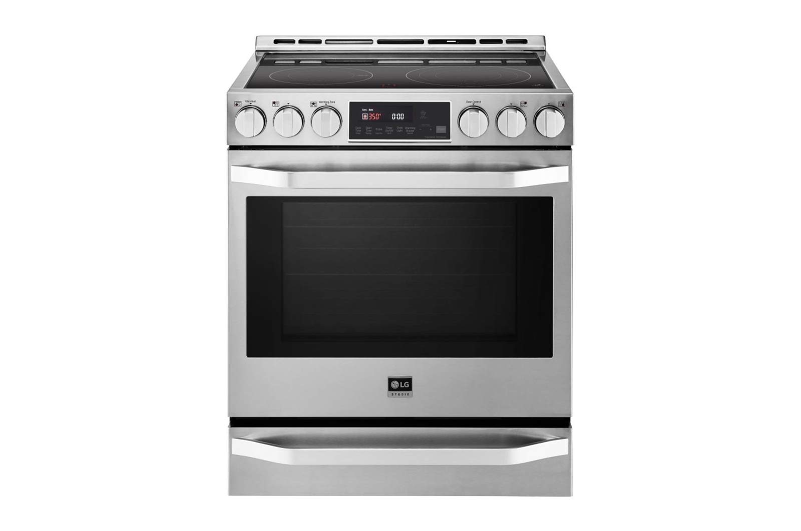 Front view of LG STUDIO 6.3 ft³ Horno Eléctrico Individual con Slide-In-Range (Cocina Deslizable) con ProBake Convection® LSSE3027ST