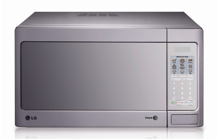 Front view of HORNO CON CAPACIDAD 1,1 PIES/30 LITROS, POTENCIA 1300W EN MICROONDAS Y 1000W EN DORADOR, SISTEMA INTELO WAVE PARA COCCIÓN UNIFORME MH1143XAR