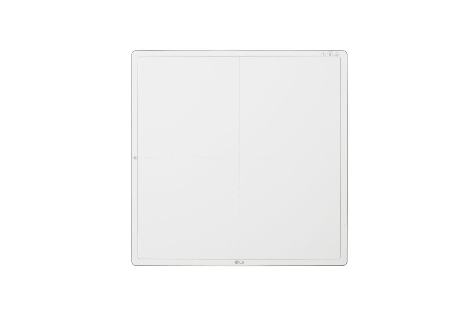 Vista frontal del detector de rayos X digital LG 17HK700G-W en blanco