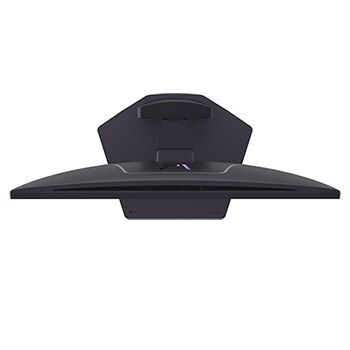 top view of monitor showcasing slim design