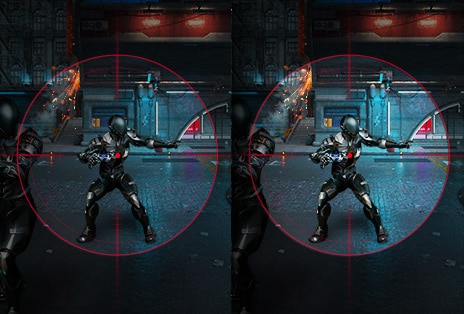 Muestra dos imágenes de comparación para demostrar que la imagen con Black Stabilizer aplicado muestra muchos más detalles en lugares oscuros.