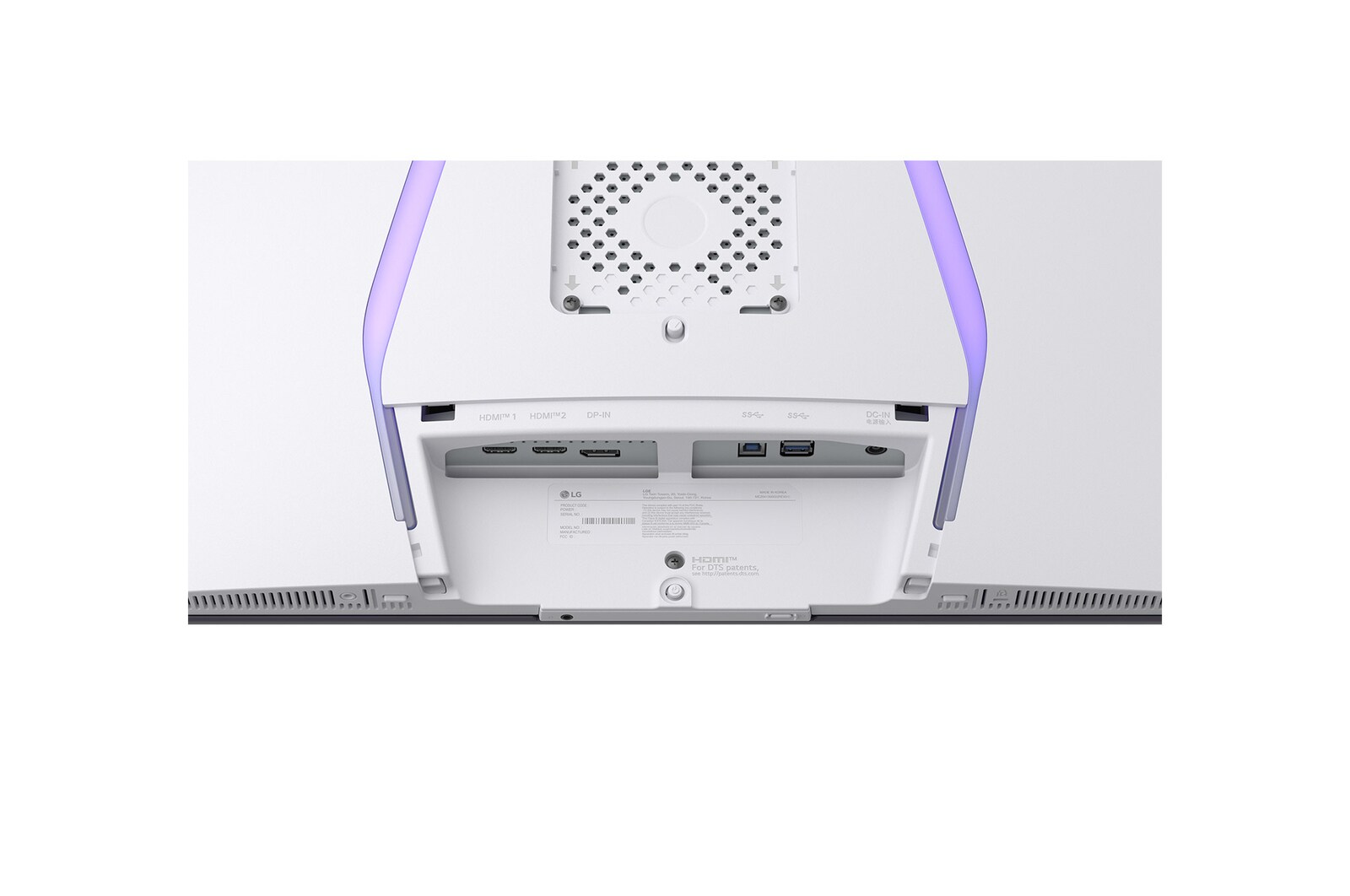 close-up view of ports