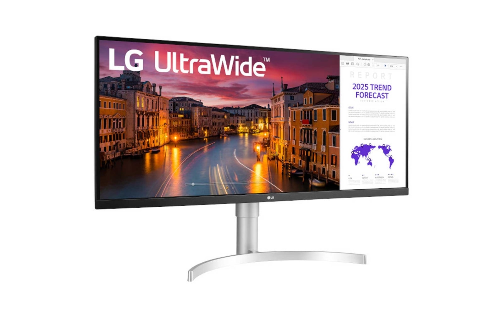 LG Monitor UltraWide™ 34'' 21:9 IPS HDR WFHD, 34WN650-W
