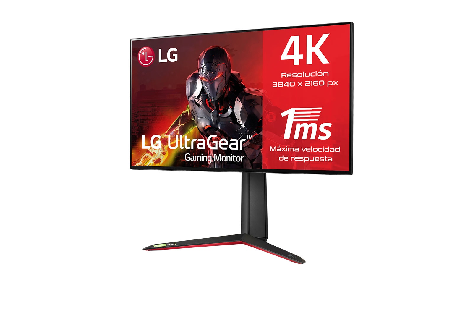 LG  LG 27GP950-B - Monitor Gaming LG UltraGear (Panel NanoIPS: 3840x2160, 400nit, 1000:1, DCI-P3>98%, 1ms); diag. 68,47cm; entr.: HDMI 2.1 x2, DPx1, USB-Ax3; AMD Freesync G-Sync Compatible, 27GP950-B