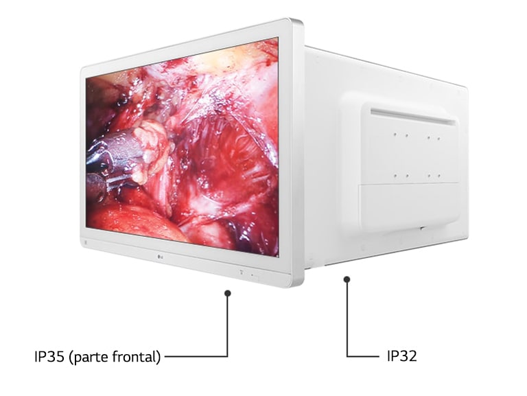 Resistente al polvo y al agua con terminaciones IP35 (frontal)/IP32 (el cuerpo excepto el frontal)