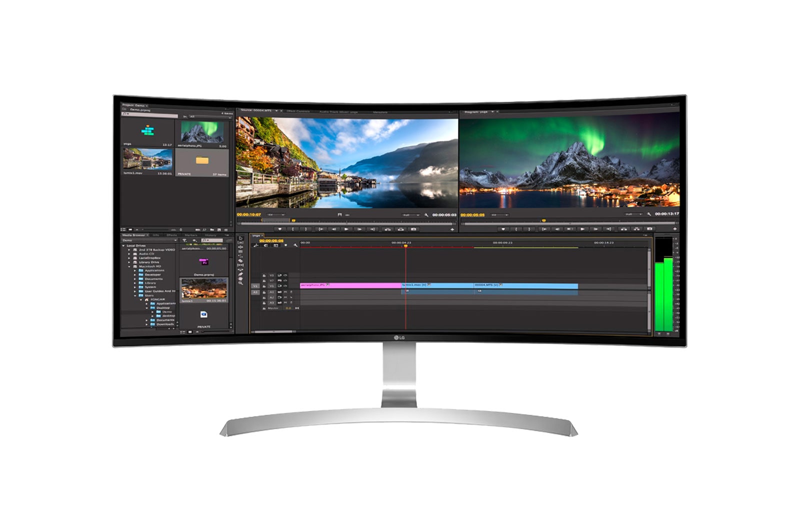 Front view of Monitor Curvo UltraWide® de 34 pulgadas, Pantalla IPS 21:9 con resolución 3440 x 1440 34UC99