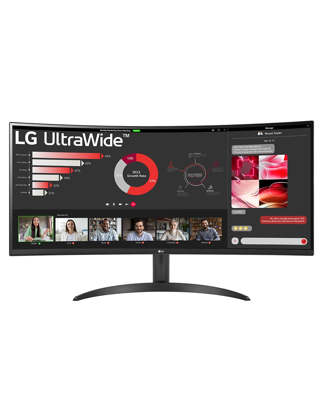 LG UltraWide 34WL500 ディスプレイ Monitor curvo UltraWide™ WQHD HDR 10 de 34