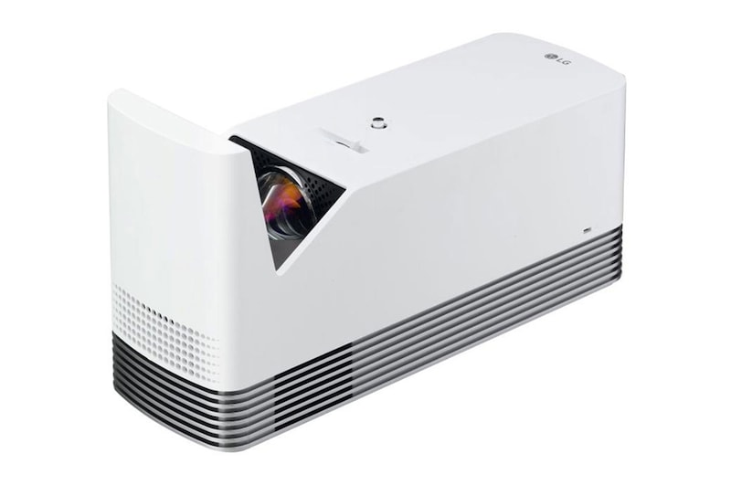 Front view of Proyector de cine en casa inteligente CineBeam con láser Ultra Short Throw (relación de alcance ultracorta) HF85LA