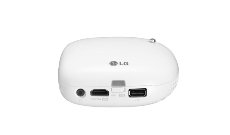 LG Proyector WVGA, con 100 lúmenes, proyección de hasta 100 pulgadas; con HDMI, USB y Miracast. Ligero y con batería integrada., PV150G