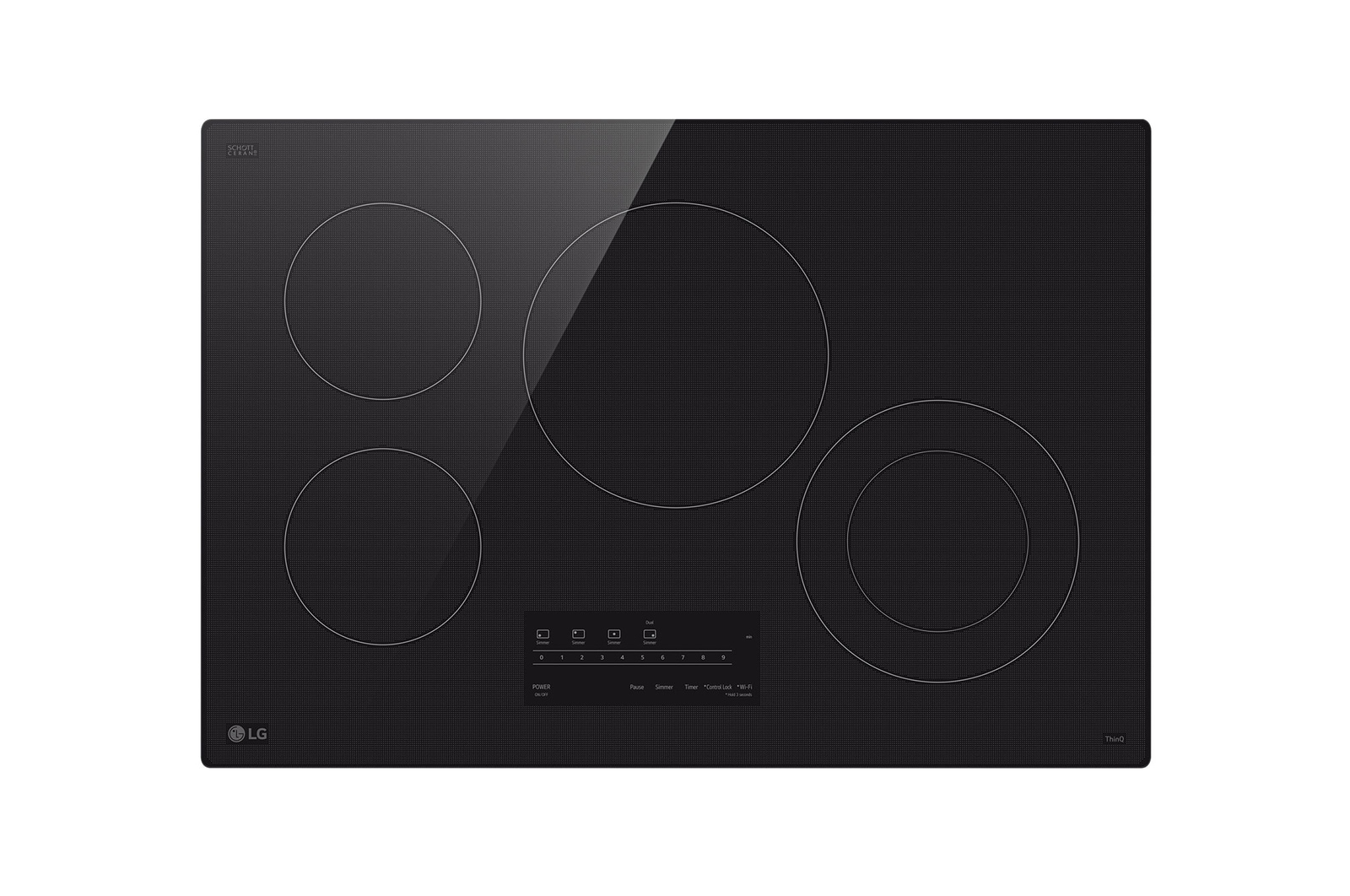 LG Cooktop Eléctrica LG 30"  Controles SmoothTouch™ con UltraHeat™, CBEW3013BE