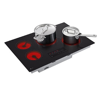 LG Cooktop Eléctrica LG 30"  Controles SmoothTouch™ con UltraHeat™, CBEW3013BE