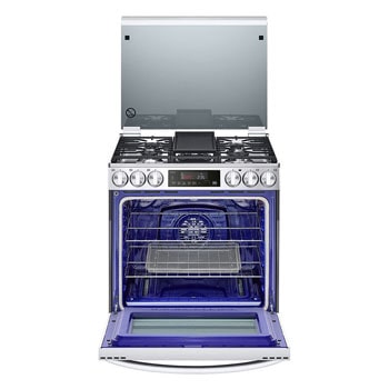 LG Estufa a Gas de 5.8 p³ LG InstaView™ + Microondas NeoChef™ Slim 1.1p Negro, LG5847MS30.BDL