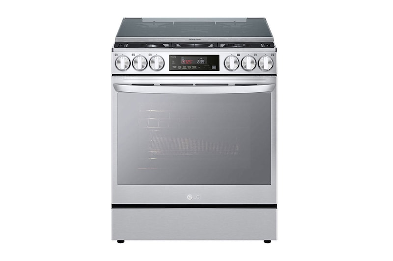 LG Estufa a Gas de 5.8 p³ LG InstaView™ + Microondas NeoChef™ Slim 1.1p Negro, LG5847MS30.BDL