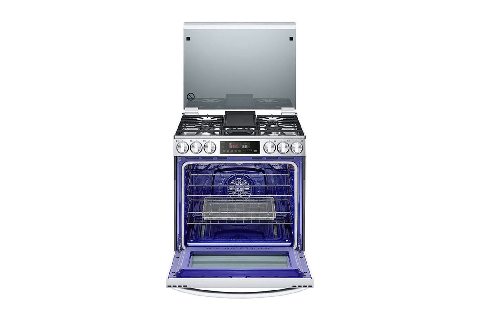 LG Estufa a Gas de 5.8 p³ LG InstaView™ + Microondas NeoChef™ Slim 1.1p Negro, LG5847MS30.BDL