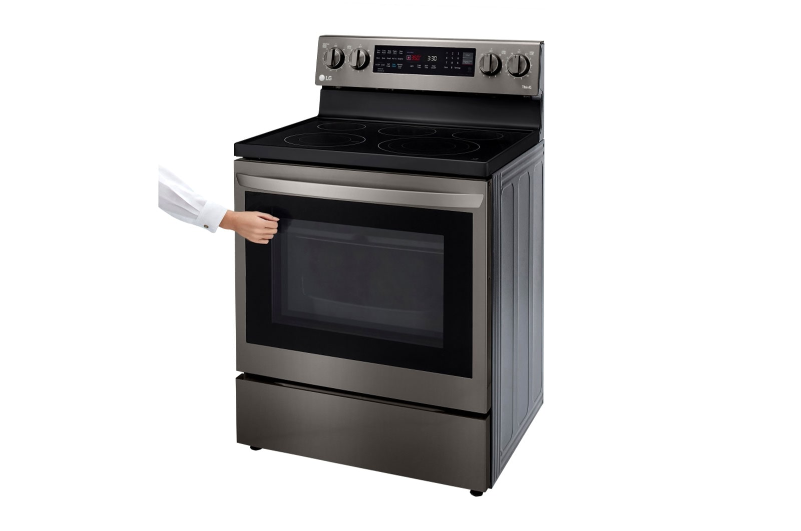 LG 6.3 pies cúbicos Inteligente con Wi-Fi Habilitado True Convection/Convección Verdadera InstaView® Rango Eléctrico con Freidora de Aire, LREL6325D