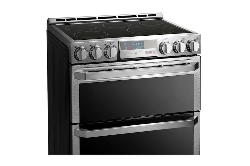 LG Estufa doble eléctrica 7.3 ft³ LG SIGNATURE con Wi-FI, Slide-In Range (cocina deslizable) y  ProBake Convection®, LUTE4619SN