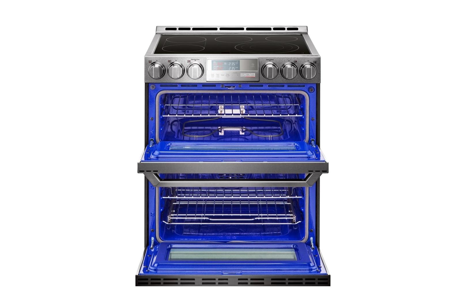 LG SIGNATURE 7.3 ft³ Horno doble eléctrico inteligente con Wi-Fi Slide-In Range (cocina deslizable) con ProBake Convection®, LUTE4619SN