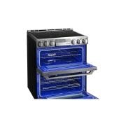 LG SIGNATURE 7.3 ft³ Horno doble eléctrico inteligente con Wi-Fi Slide-In Range (cocina deslizable) con ProBake Convection®, LUTE4619SN