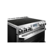 LG SIGNATURE 7.3 ft³ Horno doble eléctrico inteligente con Wi-Fi Slide-In Range (cocina deslizable) con ProBake Convection®, LUTE4619SN