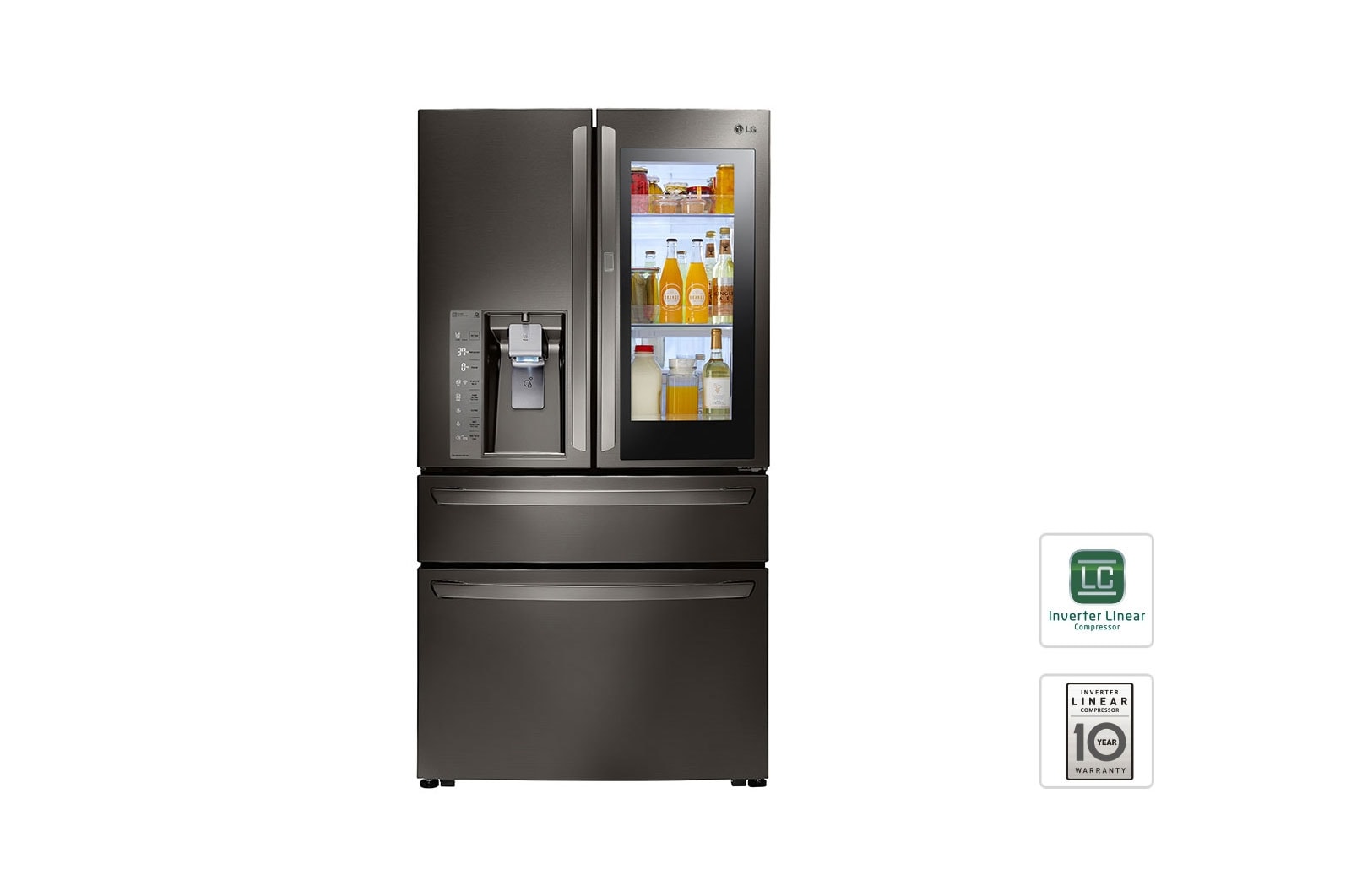 Front view of LG Instaview Door-In-Door™ 31cuft de capacidad con Compresor Lineal inverter GM84SXDB