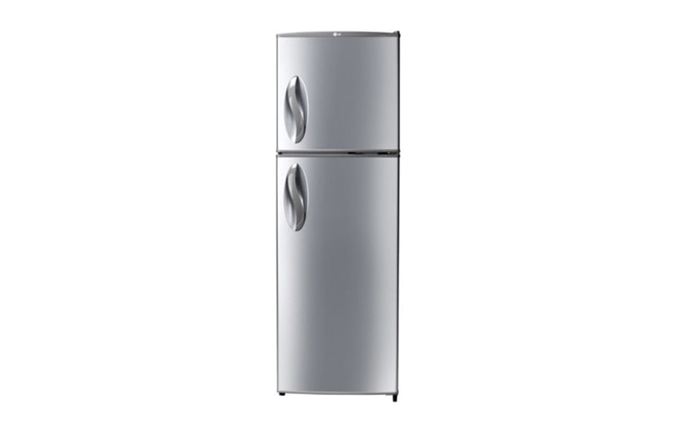 Front view of Nevera No Frost, 242Lts, Platinum Silver, LG GM-C322QC GM-C322QQC