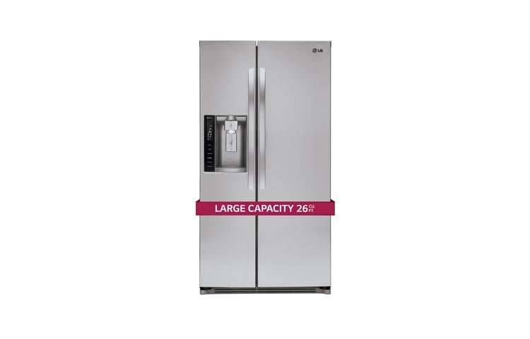 Front view of Refrigerador Side by Side 26 cu.ft.  GS74SGS