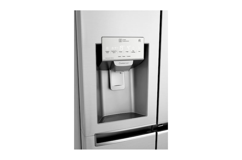 LG 24 pᶟ |InstaView™ Door-in-Door®|Side by Side |Hygiene Fresh⁺ |Compresor linear inverter |Noble Steel |ThinQ™ (Neto: 22 pᶟ), LS65SXN