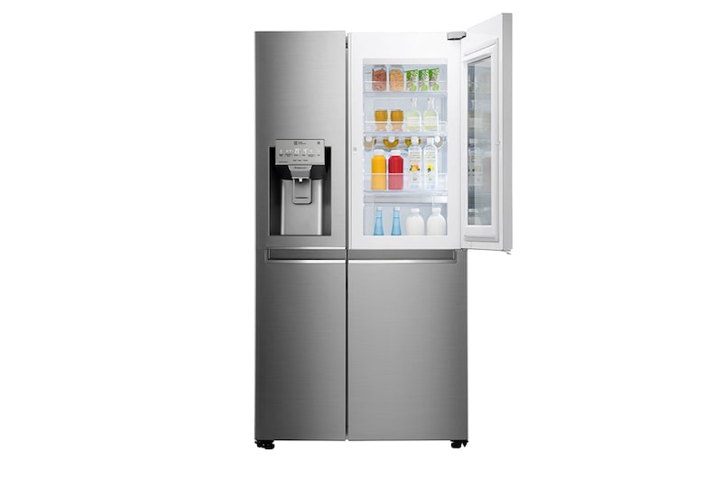 LG 24 pᶟ |InstaView™ Door-in-Door®|Side by Side |Hygiene Fresh⁺ |Compresor linear inverter |Noble Steel |ThinQ™ (Neto: 22 pᶟ), LS65SXN