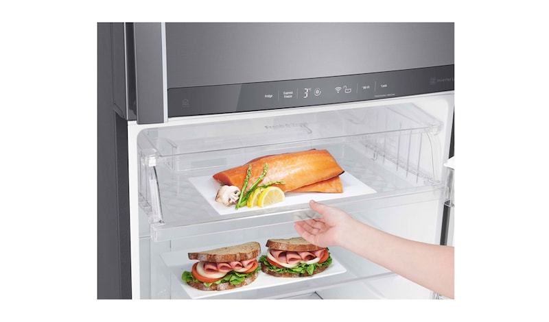 LG Refrigerador Top Freezer  | Compresor Linear inverter | Dispensador de agua | Capacidad 15 cu.ft, LT43SGP