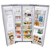 LG 28 pᶟ |InstaView™ Door-in-Door®|Side by Side |Compresor linear inverter |Acero Inoxidable |ThinQ™ (Neto: 27 pᶟ), LS74SXS