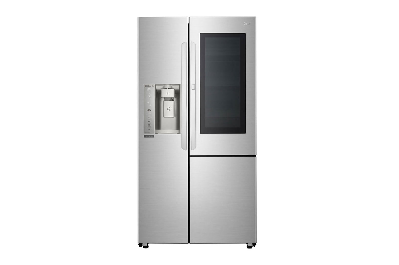 LG 28 pᶟ |InstaView™ Door-in-Door®|Side by Side |Compresor linear inverter |Acero Inoxidable |ThinQ™ (Neto: 27 pᶟ), LS74SXS