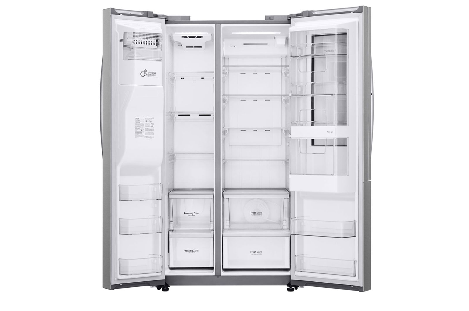 LG 28 pᶟ |InstaView™ Door-in-Door®|Side by Side |Compresor linear inverter |Acero Inoxidable |ThinQ™ (Neto: 27 pᶟ), LS74SXS