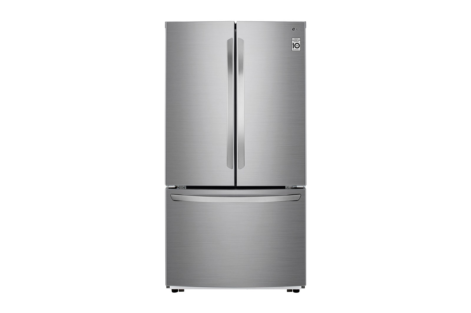 Vista frontal de Refrigeradora French Door 29p³ (NET) /30p³ (Gross) LG GM78BGP Smart Inverter Multi Air Flow™