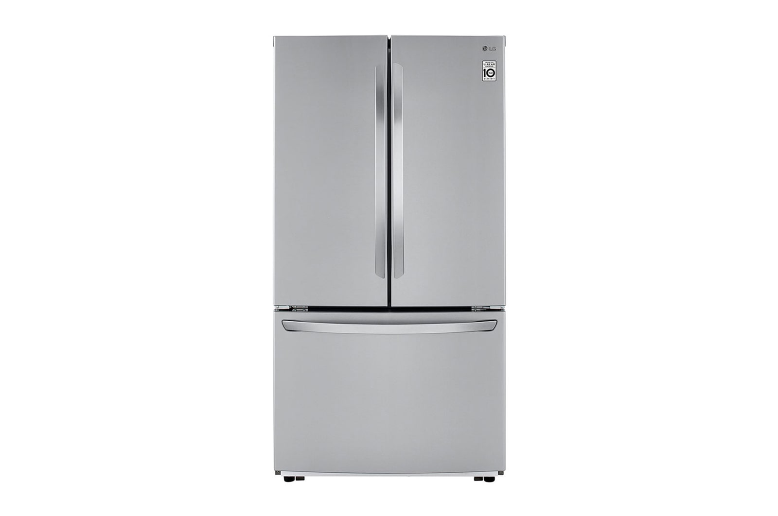Front view of Refrigeradora French Door 30.8pᶟ (Gross) / 24.6 (Net) Door Cooling+™ Smart Inverter ThinQ™, Stainlees Steel GM78BGS