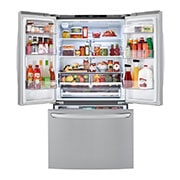 front view full door open with food
