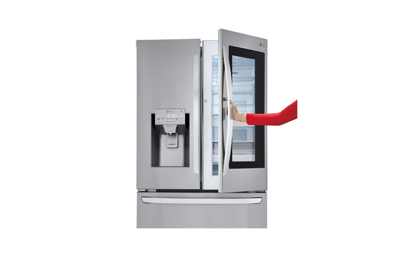 LG Refrigeradora French Door InstaView™ 28pᶟ (Gross) / 28pᶟ (Net) Door-in-Door® Compresor Smart Inverter, GM78SXS