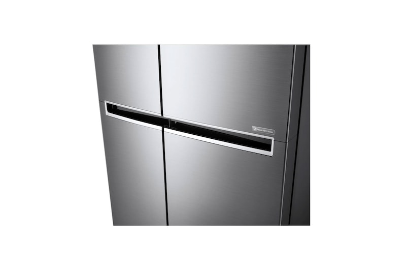 LG 24 pᶟ | Side by Side | Moist Balance Crisper™ | Compresor linear inverter | Platinum Silver | ThinQ™ (Neto: 23 pᶟ), GS65MPP1